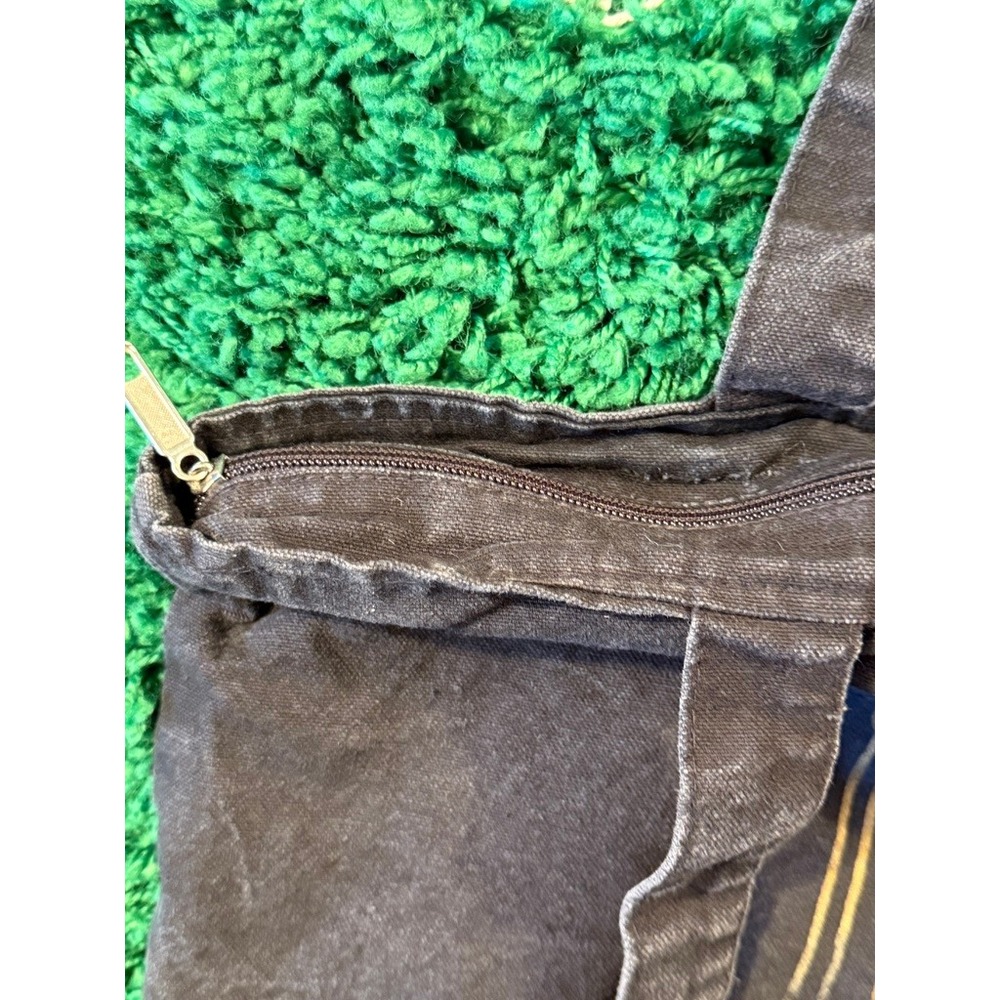 True Religion Tote Bag Unisex OS Black Good Gold Drip Horseshoe Denim Canvas - Picture 3 of 8